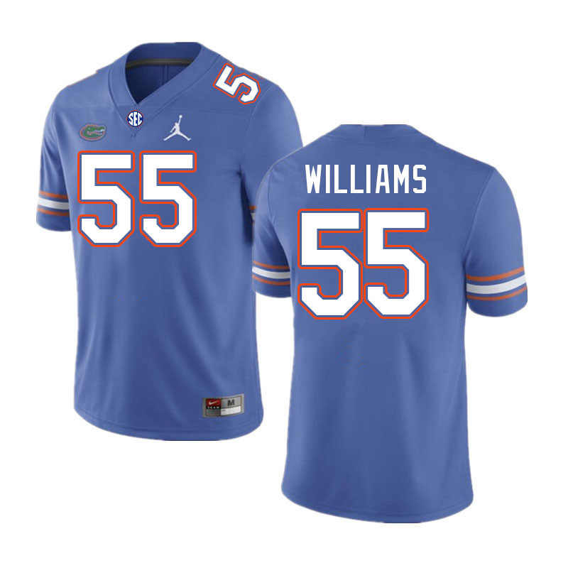 Men #55 Mike Williams Florida Gators College Football Jerseys Stitched-Royal